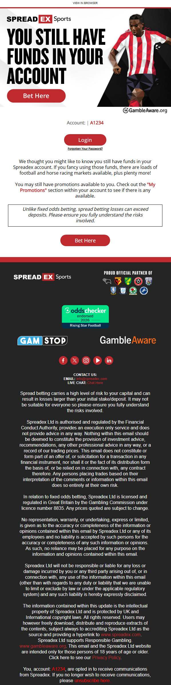 508033 Spreads Email Balance Reminder