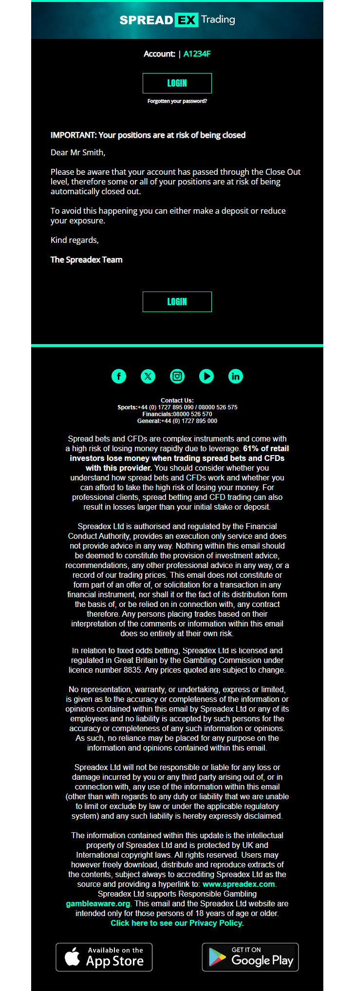 Margin Warning Message 3